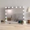 Ereousa Hollywood Spiegel 50x40 cm mit Beleuchtung, Schminkspiegel mit 14 dimmbaren LED-Lichtern und Touchscreen, langlebiger Schminktisch Spiegel für Make-up