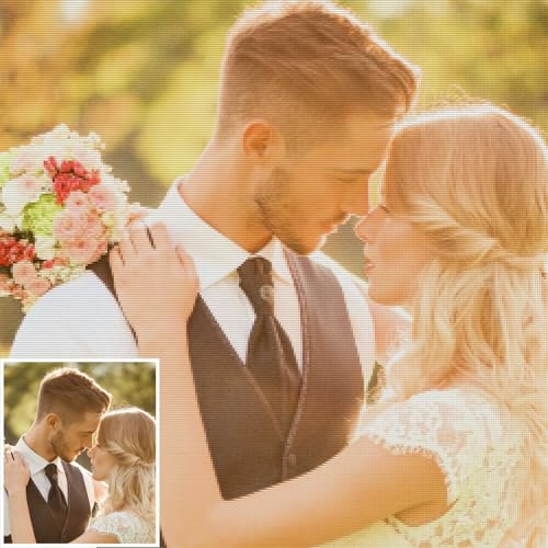 Diamond Painting Personalisiert, Diamant Painting Bilder Verschiedene Größen, Diamond Painting Eigenes Foto, Geschenk für die Wanddekoration zu Hause, 20x30 cm (Rundbohrer)