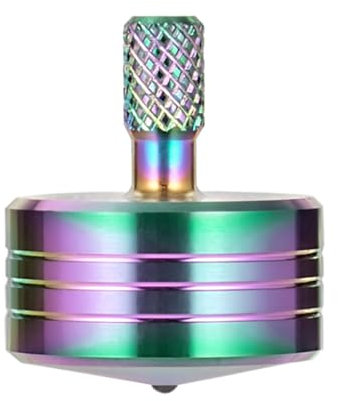 Toupie de précision en métal, équilibre Parfait, Longue durée de Rotation dépassant Facilement 10 Minutes, Jouets de Table EDC Portables (Iridescent Style 4)