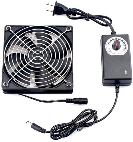 120mm Gehäuselüfter, 12v PC Lüfter, Computer Lüfter mit Geschwindigkeitskontrolle, Bürstenlos Kühlung Lüfter für TV Box, Router, Computer Laptop, Server, Gehäuse (A)