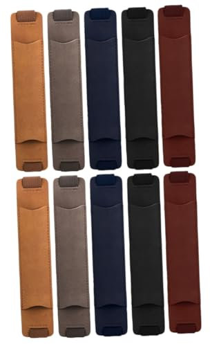 JEWEDECO 10stücke Elastische Stifthalter Pu- Für Notizbücher Schützende Und Praktische Stiftschlaufe Im Vintage-design Für Hochwertige Schreibgeräte Weinrot