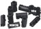 Kalitec 9810260 - Distribuidor para tubo ondulado (forma A NW26, 10 unidades, 3 vías, caja de distribución de 3 vías), color negro