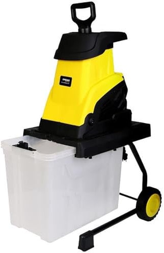 Garden Shredder 2500W, Crushing Shredder with 45L Collection Box - Max.40mm Cutting Capacity - Ideal for Lawn and Garden Use