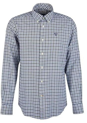 Barbour Finkle Tailored Gingham Shirt Navy Medium, Blue
