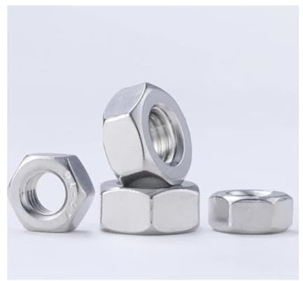 QtthZZr Hexagon Nut Hexagon Full Nuts 4# 6# 8# 1/4 5/16 3/8 7/16 9/16 5/8 304 Stainless Steel A2 Unf Us Coarse Fine Thread Hex