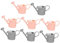 TOYANDONA 8piezas Mini Regaderas Decorativas De Regaderas Miniatura para Jardín Y Almacenamiento Accesorios para Casa Y Juguetes Color Gris Y Rosa
