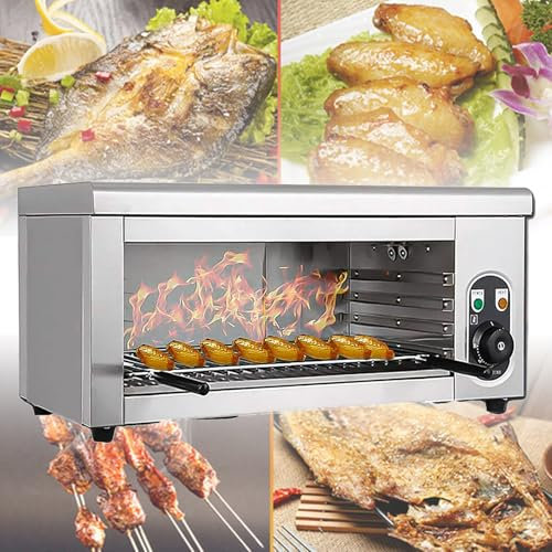 Forno Elettrico Per Salamandra, 2000W, Grill Per Sciogliere Il Formaggio Commerciale + Griglia Regolabile, Intervallo Di Temperatura: 50-300 °C, Temporizzazione 12 Ore