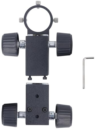 Garosa Microscope Lens Bracket Adjustable XY Holder Secure Positioning for Repair Lab Black Aluminum Alloy 50mm M6 40mm Vertical Horizontal Travel 2 Pack