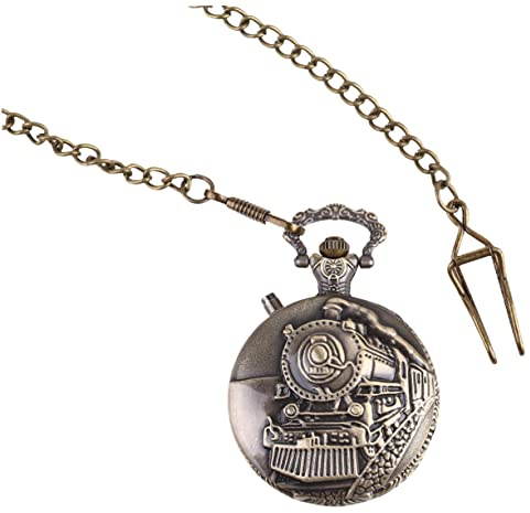 VALICLUD Kreative Taschenuhr Taschenuhren Brieftasche Kette Uhren Für Männer Goldene Taschenkette Digitaluhr Uhrkette Damenuhr Mit Kette Zug Taschenuhr Und Kette Automatikuhr Brown
