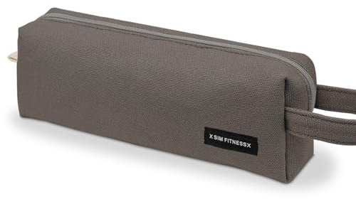 X SIM FITNESSX Federmäppchen Federtaschen Teenager Mädchen Mäppchen Etui Stifte Schulmäppchen Pencil Case Stiftetasche für Schule & Büro (dunkel Grau)