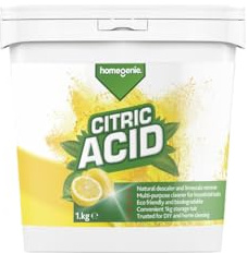 HomeGenie Citric Acid Powder 1kg - Multi-Purpose Cleaning & Descaling Powder for Appliances, Bathrooms, Taps & Grout