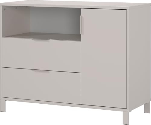 Germania Kommode breit 7010-572 GW-Alkmaar, in Kaschmir, Schubladen- und Türen mit Soft-Close, GS-Zertifiziert, 115 x 92 x 54 cm (BxHxT)