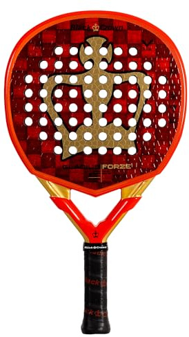Black Crown - Pala de Pádel Gladius Force - 18K Alucarbono + 3K Carbono - Goma Hard EVA Black - Forma híbrida - Potencia 60% y Control 40% - Jugadores intermedios y avanzados - Peso 355-370g