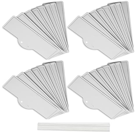 jojofuny 50 Étiquettes Aluminium Réutilisables pour Jardinage Extérieur, Plaques Métalliques pour Identification de Plantes, Fleurs, Arbres et Potager