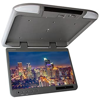 Schermo 1920 * 1080 IPS da 22 pollici Tetto for auto Flip Down Mount Monitor MP5 Lettore video for autobus TV a soffitto Uscita FM USB Viaggi in famiglia(22 inch Gray)