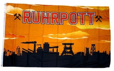 Flagge/Fahne Ruhrpott orange 90 x 150 cm