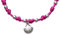 Jakobsweg [Bewahrer] Bracelet en satin avec Coquille Saint-Jacques – magenta