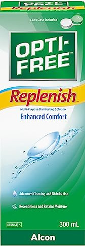 Opti-Free Replenish concact Lens Care Solution | Single Bottle | 1 x 300 ml
