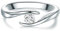 Tresor 1934 Damen-Solitärring Sterling Silber Zirkonia weiß im Brillantschliff - Spannring gedreht Verlobungsring Antragsring Trauring: Ring Gr. 56 (17.8)