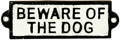 Kreatif Kraft 83501 'Beware of The Dog' Cast Iron Sign