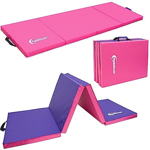 eyepower 180x60 Tapis de Gymnastique Pliable - Tapis de Sport Epais 5 cm - Matelas Gym - Tapis de Sol Yoga Mat - Tapis Fitness à la Maison - Tatami Judo Tapis Pilates - Exercise Equipment Gymnastics