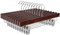 Amber Home 10 Pezzi 35.5cm Grucce Appendiabiti in Legno Antiguo Retrò Liscio Robusto per Pantaloni Gonna Calzino Biancheria Intima Mutande con Clips