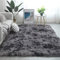 Tinyboy-hbq Teppich Wohnzimmer Schlafzimmer Rund Modern Design Shocky Lange Borsten Runde Innen rutschfest Dekor Ultra Weich Plüsch Haus Kinderzimmer Teppiche,Schwarz Grau,185x185cm