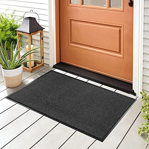 Floordirekt Schmutzfangmatte Sky - Anthrazit 90 x 150 cm - Türmatte Sauberlaufmatte Fußabtreter - Fussmatte Teppich - für Flur Eingang Eingangsbereich - rutschfest & ausgezeichnete Reinigungswirkung
