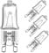 SSLC Halogen G9 Oven Bulbs 230V 40W for Oven and Microwave Oven Cooker Bulb Applications 300 Degree C Heat Tolerant Light Bulbs, 4 Pack