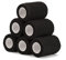 Haftbandage Verband Selbstklebender 7,5cm x 4,5m, 6 Rollen Fixierbinde Selbsthaftend Kohäsive Bandage für Erste Hilfe Dog Tierarztwickelband Sport Elastische Binde für Handgelenk, Füße (Schwarz)