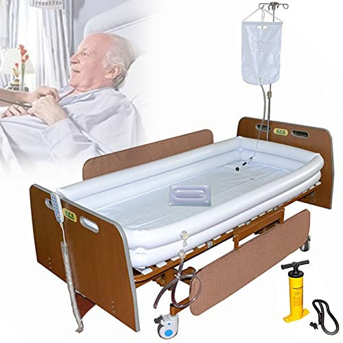 HPDONM Kit Piatto Doccia per Vasca da Bagno Gonfiabile Medico, Sistema Doccia per Vasca Gonfiabile in PVC per Adulti con Sacca d'Acqua, Attrezzatura ausiliaria per pazienti Anziani disabili allettati