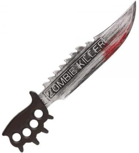Bristol Novelty- Couteau Zombie Slayer | Gris Tueur, CA0016 Halloween