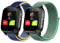 Snyeest 2-Stück Nylon Armbänder Nur Kompatibel mit XPLORA Kidzi Armband, Kids Smartwatch Klettverschluss Mädchen Jungen Verstellbare Ersatz Armbänder Kompatibel mit Xplora Kidzi,Eisblau+Grün
