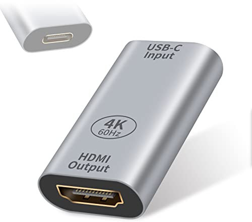Duttek Adaptateur USB C vers HDMI 4K@60Hz,Adaptateur USB-C vers HDMI, Adaptateur prolongateur USB 3.1 Type C Femelle vers HDMI Femelle pour Ordinateur Portable, projecteur, TV, Ordinateur, Moniteur.