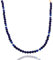 C.Paravano Echte Naturstein Kette Damen aus Lapisblau Achat Perle | Lange Perlenkette Perlencolier Damen | Choker Pearl Necklace Modeschmuck