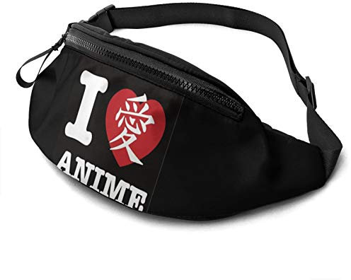I Love Anime Bauchtasche Hüfttasche für Damen & Herren, lässige Gürteltasche Crossbody Bauchtasche mit verstellbarem Gurt für Outdoor Laufen Wandern, I Love Anime, Einheitsgröße, modisch