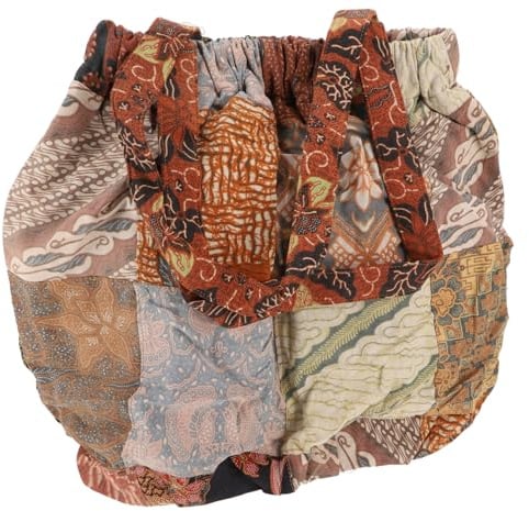GURU SHOP Hippie Tasche, Patchwork Shopper, Schultertasche, bunt | 100% Baumwolle, Unisex, farbenfrohes Design, ideal für Alltag