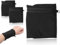 Lhbwhiz 2 Stück Handgelenk Beutel,Sport Handgelenktasche mit Reißverschluss,Sportarmband Wristband,Schweißband mit Reißverschlusstasche,Wrist Wallet,Handgelenk-Geldbörse,für Sport Laufen(Schwarz)