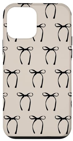 Ästhetische schwarze Schleife auf Beige Hülle für iPhone 12 mini