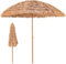 SPOTRAVEL 1.8m/1.9m/2m Hawaii Parasol, Folding Hula Thatched Umbrella with 8 Ribs, Outdoor Straw Tropical Sunshade for Garden Patio Balcony Poolside (216 x 220cm, without Carry Bag)