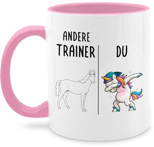 Tasse Tassen 325ml - Andere Trainer Dabbing Einhorn Geschenk Bester Trainer Geschenkideen Handballtrainer Geschenke Fußballtrainer I - 325 ml - Rosa - trainer-tasse für fitnesstrainer coach