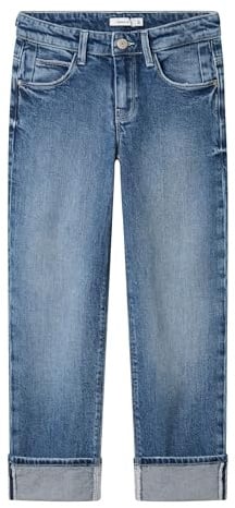 Name IT Mädchen Nkfrose Straight Fold Jeans 4224-Az Noos Name It Girl Jeans Straight Fit Fold-up
