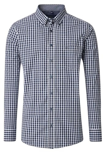 CASAMODA Freizeithemd kariert Comfort Fit Dunkelblau 3XL