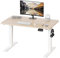 JUMMICO HöHenverstellbarer Schreibtisch Standing Desk Elektrischer Schreibtisch Höhenverstellbar mit Memory-Funktion 100 x 60 cm,Beige