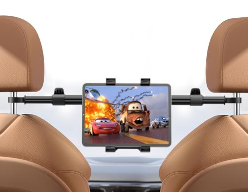 OHLPRO Support Tablette Appuie-Tête Voiture – Support Tablette pour Siège Arrière, Accessoire de Voyage Idéal pour Enfants, Compatible avec iPad Pro 11 2024, iPad Air, iPad Mini, Galaxy Tab, Tablette