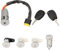 Kit antivol de direction avec barillets de serrures de portes et de coffre pour Dacia Logan (2004+), Sandero (2008+), Clio 2 (1998-2008), Twingo (1999-2006) avec 2 clés