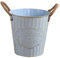 CIMAXIC Seau À Fleurs Métal avec Corde Pot De Fleurs Fer Rétro pour Décoration De Maison Et Bureau Grand Format