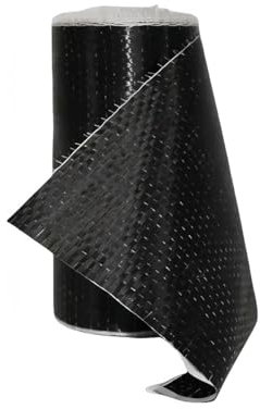 Jonoisax Tessuto in Fibra di Carbonio Twill - 200 g/m² per Rinforzo strutturale di pareti in calcestruzzo per autoveicoli, Riparazione di seminterrati e Barche,30X330CM
