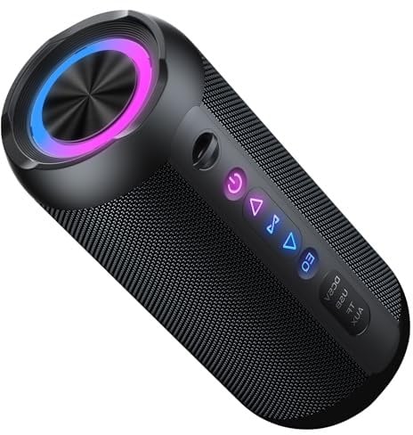 taopodo Portable Bluetooth Speaker with 30W Stereo Sound, 3 EQ Mode & 3 RGB lights, IPX7 Waterproof, 30H Playtime, TWS Wireless Pairing, Outdoor Speaker for Home, Outdoors and Hiking