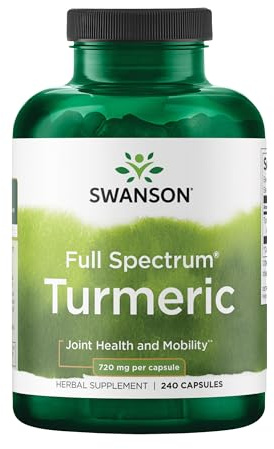 Swanson Full Spectrum Turmeric Curcumin Supplement, 240 Vegan Capsules